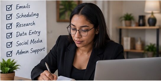 South African virtual assistant working remotely from home