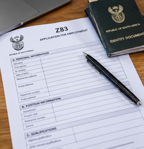 How to find government jobs in South Africa and prepare a Z83 application for a public service vacancy