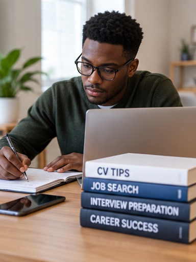 South African job seeker improving a CV while searching for entry-level jobs