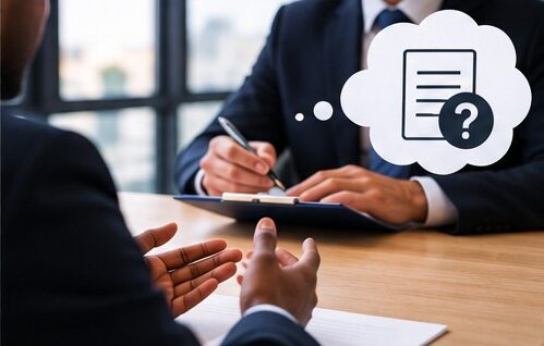 Job candidate discussing an AI-assisted CV during a job interview