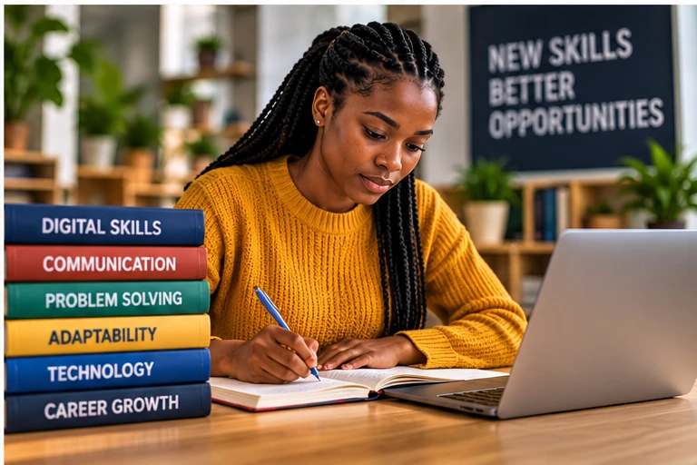 South African job seeker developing digital and transferable skills for future jobs