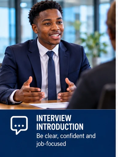 South African job seeker introducing himself during a job interview