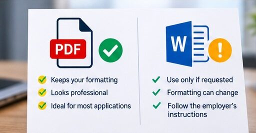 PDF vs Word CV format for job applications