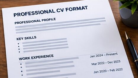 Clean professional CV format for South African job seekers