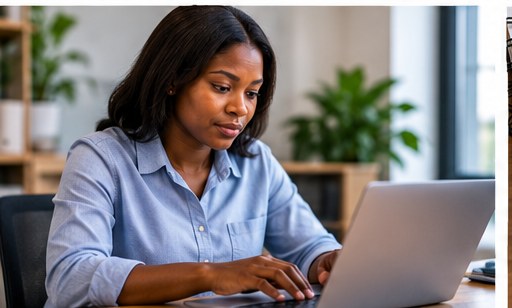 South African job seeker preparing a professional CV on a laptop