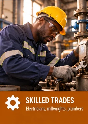 South African artisan working in a skilled technical trade