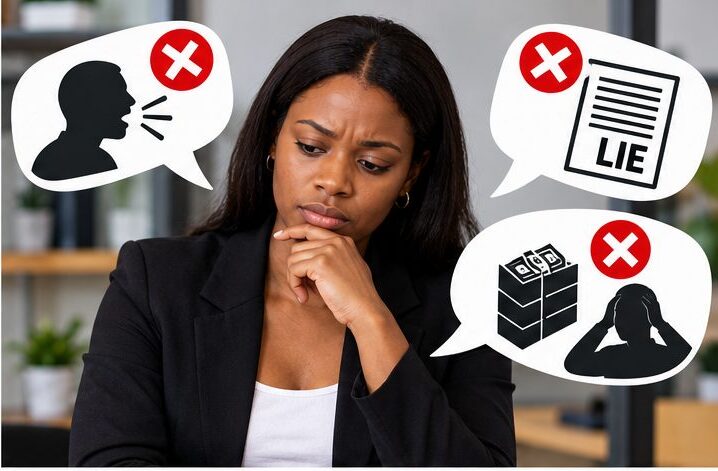 Job candidate considering things to avoid saying during a job interview